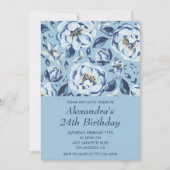 Cartes d'invitation élégantes pour 24ème anniversa (Devant)