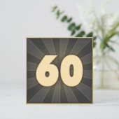 Cartes d'invitation élégantes pour 60 ans (Debout devant)
