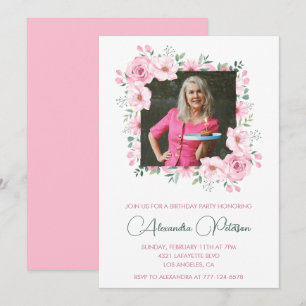 Cartes d'invitation élégantes pour 75 ans Photo Bo