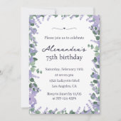 Cartes d'invitation élégantes pour 75e anniversair (Devant)