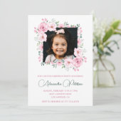 Cartes d'invitation élégantes pour 7ème anniversai (Debout devant)