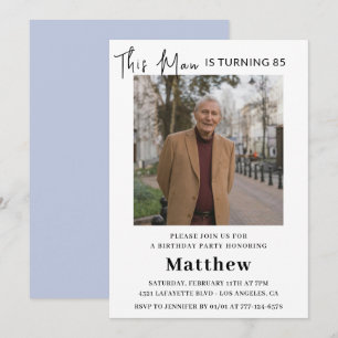 Cartes d'invitation élégantes pour 85ème anniversa