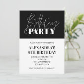 Cartes d'invitation élégantes pour 8ème anniversai (Debout devant)