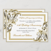 Cartes d'invitation élégantes pour anniversaire de (Devant / Derrière)