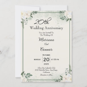 Cartes d'invitation élégantes pour anniversaire de