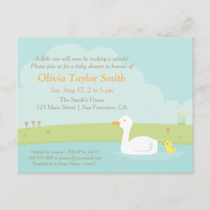 Cartes d'invitation élégantes pour Baby Shower Can