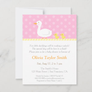 Cartes d'invitation élégantes pour la baby shower