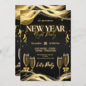 Cartes d'invitation élégantes pour la Saint-Sylves (Devant / Derrière)