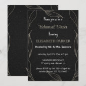 Cartes d'invitation élégantes pour le dîner de rép (Devant / Derrière)