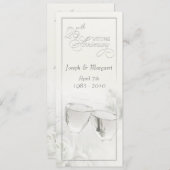 Cartes d'invitation élégantes pour les 25 ans de m (Devant / Derrière)