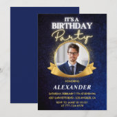 Cartes d'invitation élégantes pour les 37 ans d'ho (Devant / Derrière)