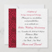 Cartes d'invitation élégantes pour les 50 ans de m (Dos)