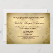 Cartes d'invitation élégantes pour les 50 ans de m (Dos)