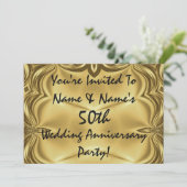 Cartes d'invitation élégantes pour les 50 ans de m (Debout devant)