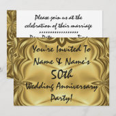 Cartes d'invitation élégantes pour les 50 ans de m (Devant / Derrière)