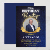 Cartes d'invitation élégantes pour les 53 ans des (Devant / Derrière)