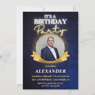 Cartes d'invitation élégantes pour les 58 ans d'un