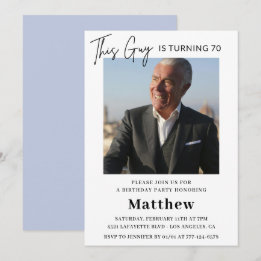 Cartes d'invitation élégantes pour les 70 ans des