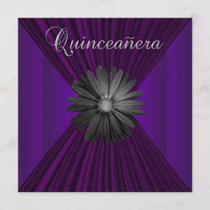Cartes d'invitation élégantes pour Quinceanera à m