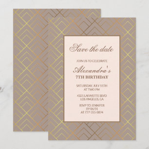 Cartes d'invitation élégantes pour un 7ème anniver
