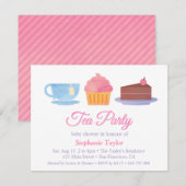 Cartes d'invitation élégantes pour une Baby Shower (Devant / Derrière)