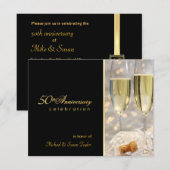 Cartes d'invitation élégantes pour une fête d'anni (Devant / Derrière)