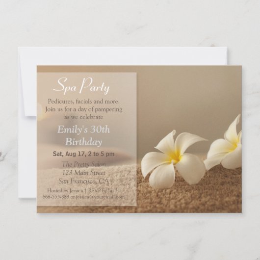 Cartes d'invitation élégantes pour une fête d'anni (Devant)