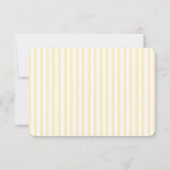 Cartes d'invitation élégantes rayées crème (Dos)