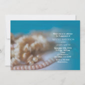 Cartes d'invitation élégantes Shells & Pearls pein (Devant)