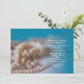 Cartes d'invitation élégantes Shells & Pearls pein (Debout devant)