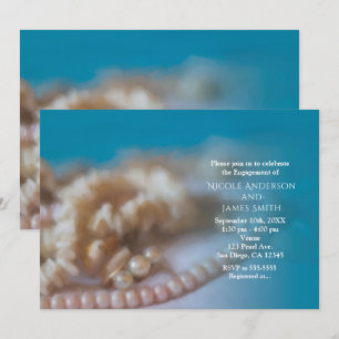 Cartes d'invitation élégantes Shells & Pearls pein