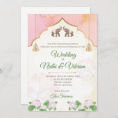 Cartes d'invitation éléphant & invitations de mari (Devant / Derrière)