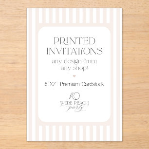 Cartes d'invitation en acrylique personnalisées -