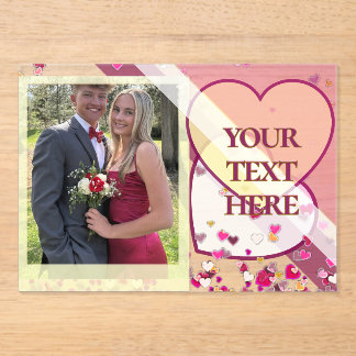 Cartes d'invitation en acrylique pour la Saint-Val