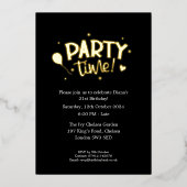 Cartes d'invitation en feuille pour célébration d' (Recto)