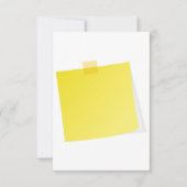 Cartes d'invitation en post-it jaune (Devant)