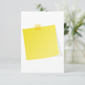 Cartes d'invitation en post-it jaune (Debout devant)