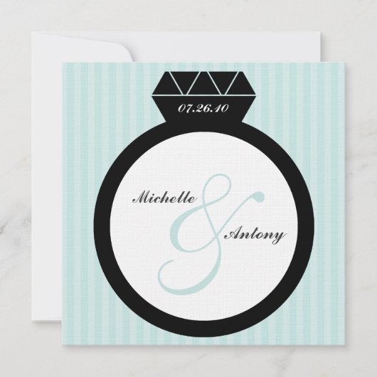 Cartes d'invitation Enregistrement de la bague de  (Devant)