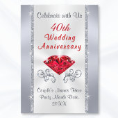 Cartes d'invitation époustouflantes pour les 40 an