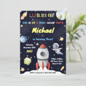 Cartes d'invitation espace (Debout devant)