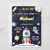 Cartes d'invitation espace (Devant)