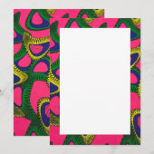 Cartes d'invitation et annonces à motifs africains (Devant / Derrière)