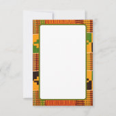 Cartes d'invitation et faire-part à motif africain (Devant)