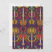 Cartes d'invitation et faire-part à motifs africai (Dos)