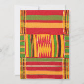 Cartes d'invitation et faire-part à motifs africai (Dos)