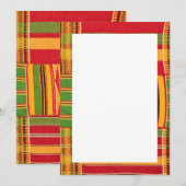 Cartes d'invitation et faire-part à motifs africai (Devant / Derrière)