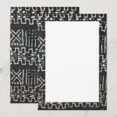 Cartes d'invitation et faire-part à motifs africai (Devant / Derrière)