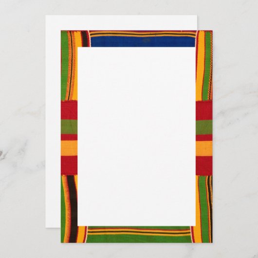 Cartes d'invitation et faire-part à motifs africai (Devant / Derrière)