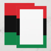 Cartes d'invitation et faire-part Rouge Noir et Ve (Devant / Derrière)