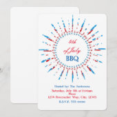 Cartes d'invitation étoile d'indépendance du 4 jui (Devant / Derrière)